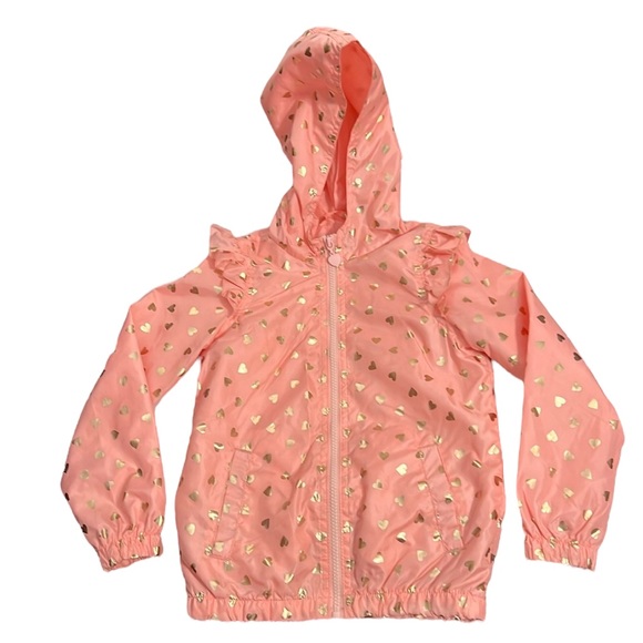 Victory Heart Pink Hooded Jacket with Gold Heart Details - Picture 3 of 12